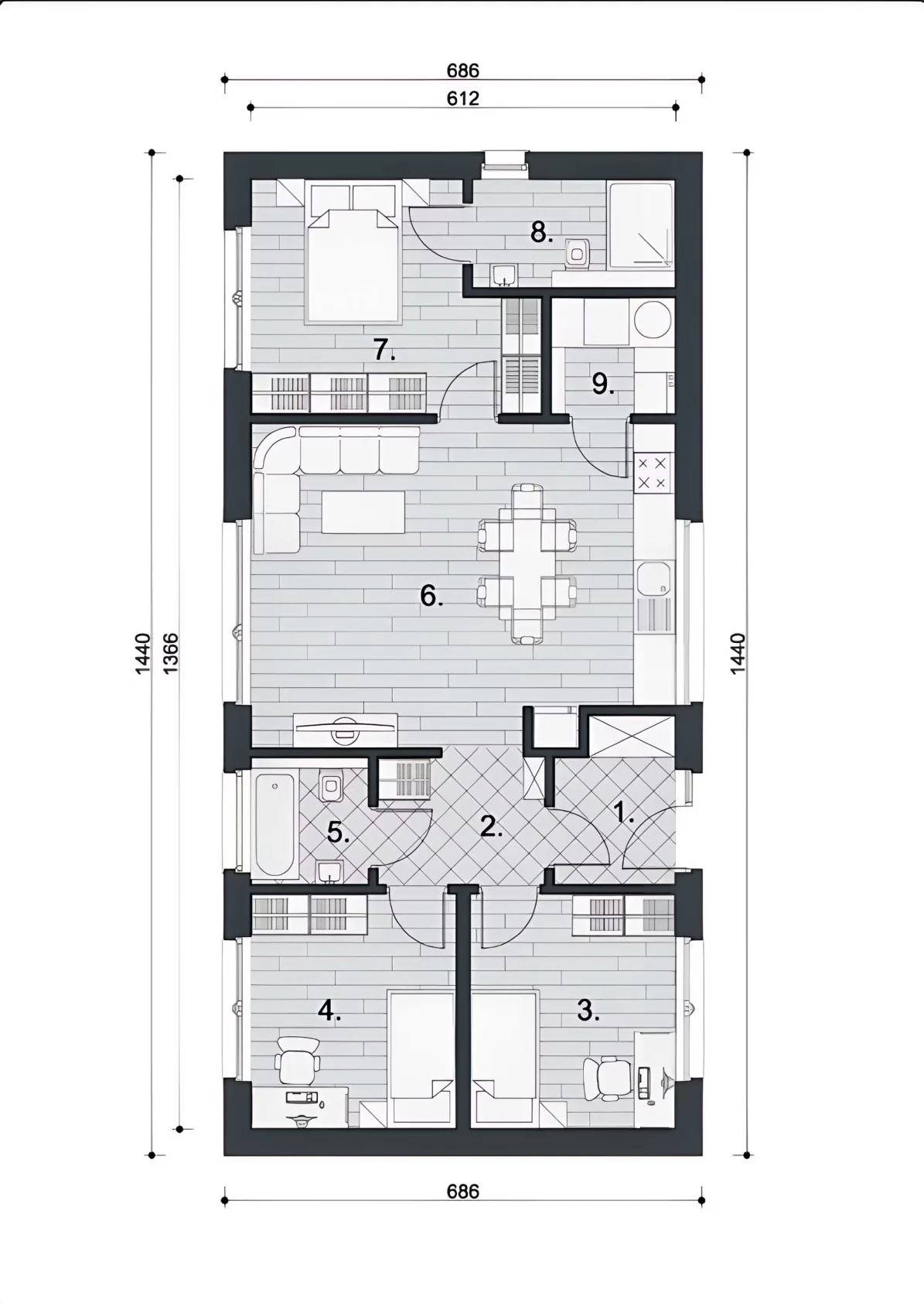 Grundriss WoodRise 100