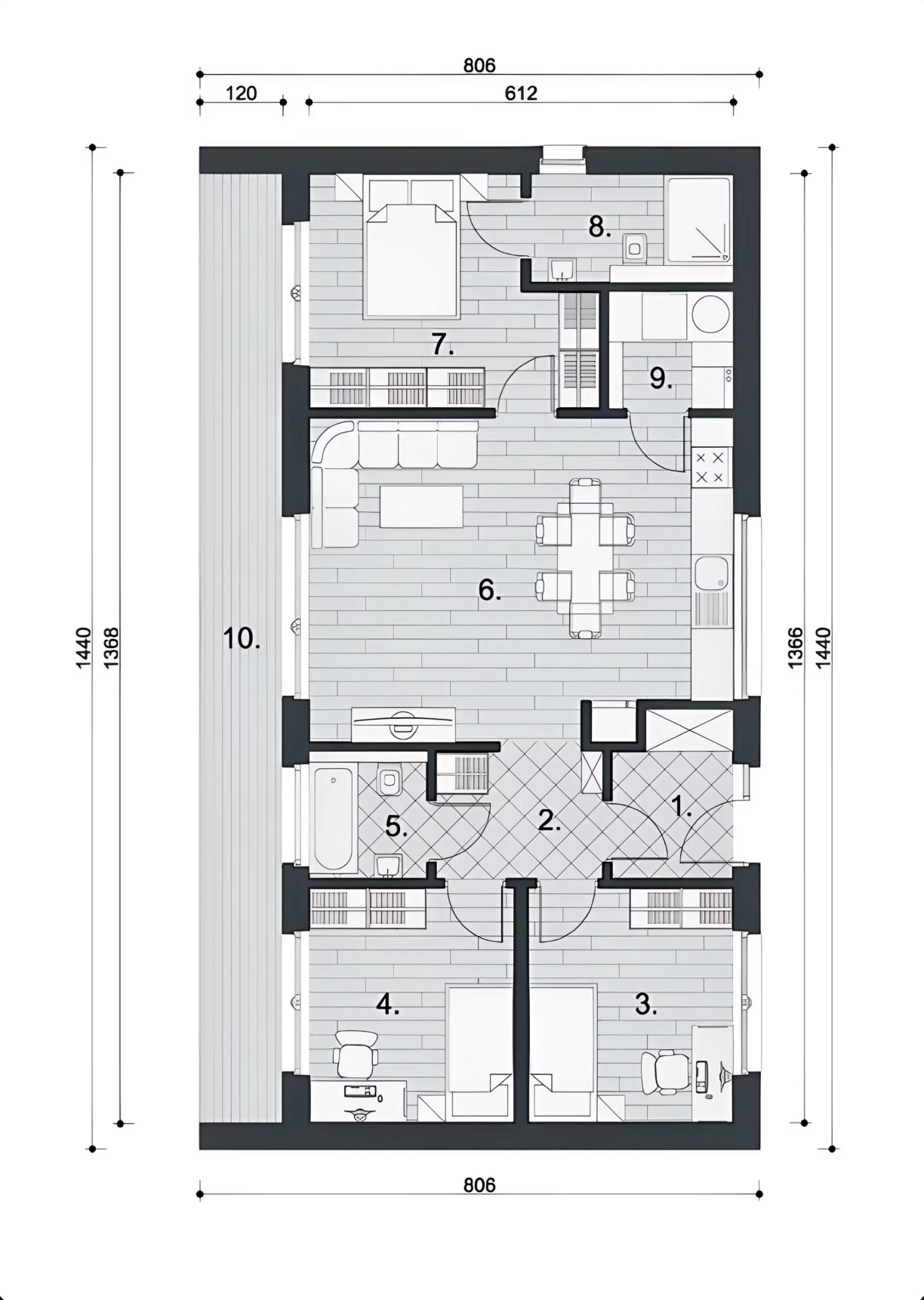 Grundriss WoodRise 100 MAX